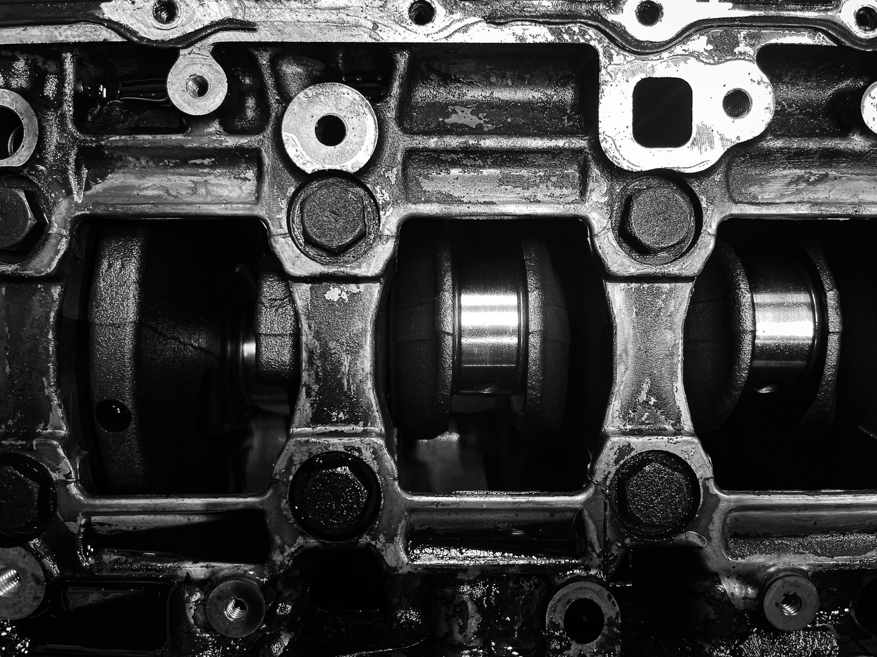 car engine closeup